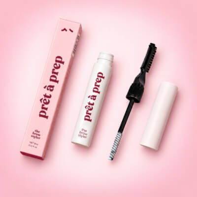 pink backround with mascara tube